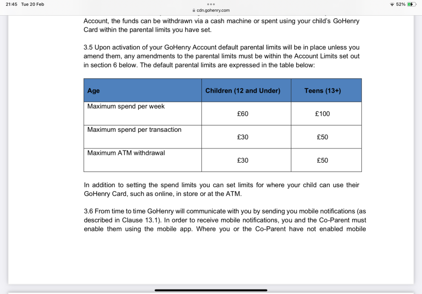 GoHenry card - cautionary tale - my son spent £4,000 over less than 3 months