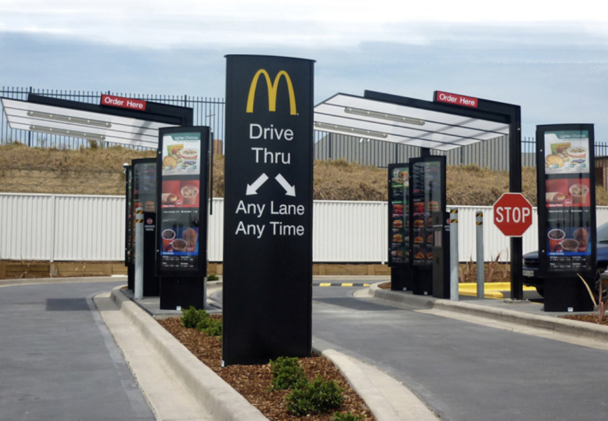 Confronted man at drive through?