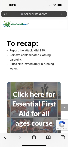 To not know wtf to do if witnessing an acid attack?!