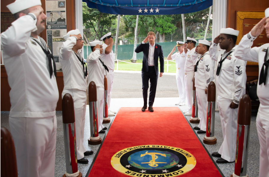 Why is Harry a saluting if he is an ordinary citizen?