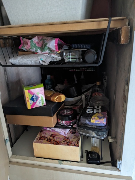 Help me with deep bathroom storage cupboard