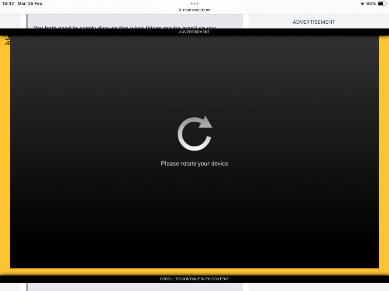 Massive ads taking over screen again