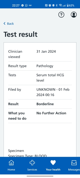 Blood test confusion