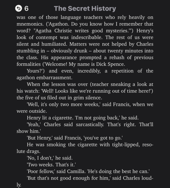 Weird mystery about book called "The Secret History"!