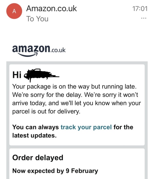 Threatening Amazon email?