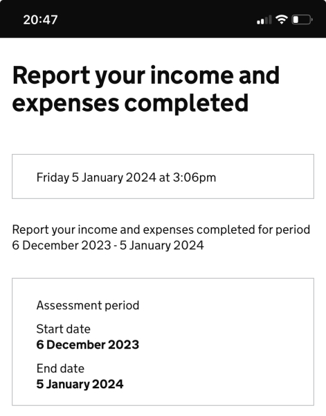 Universal Credit wants to know all my business income and expenses every month