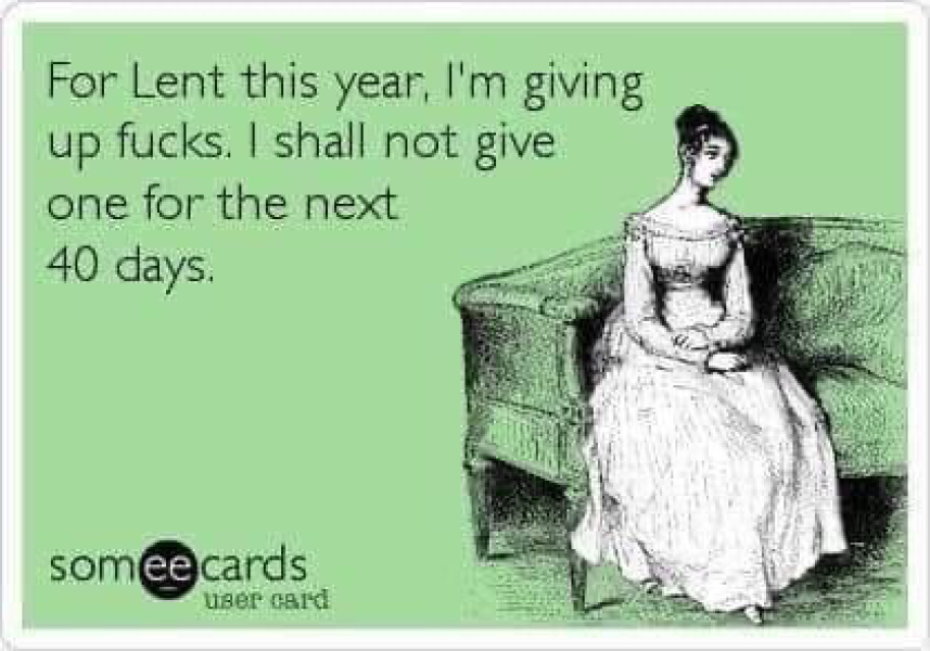 What are you giving up for lent?