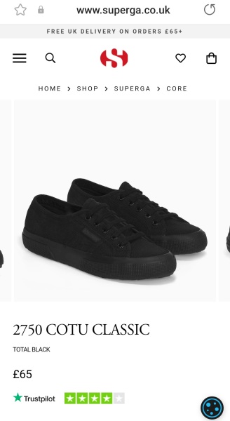 Completely black trainers