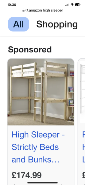 Does your teen have a cabin/loft/high sleeper bed?