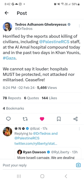 Mainly about Al Shifa [bombed front of hospital 3]