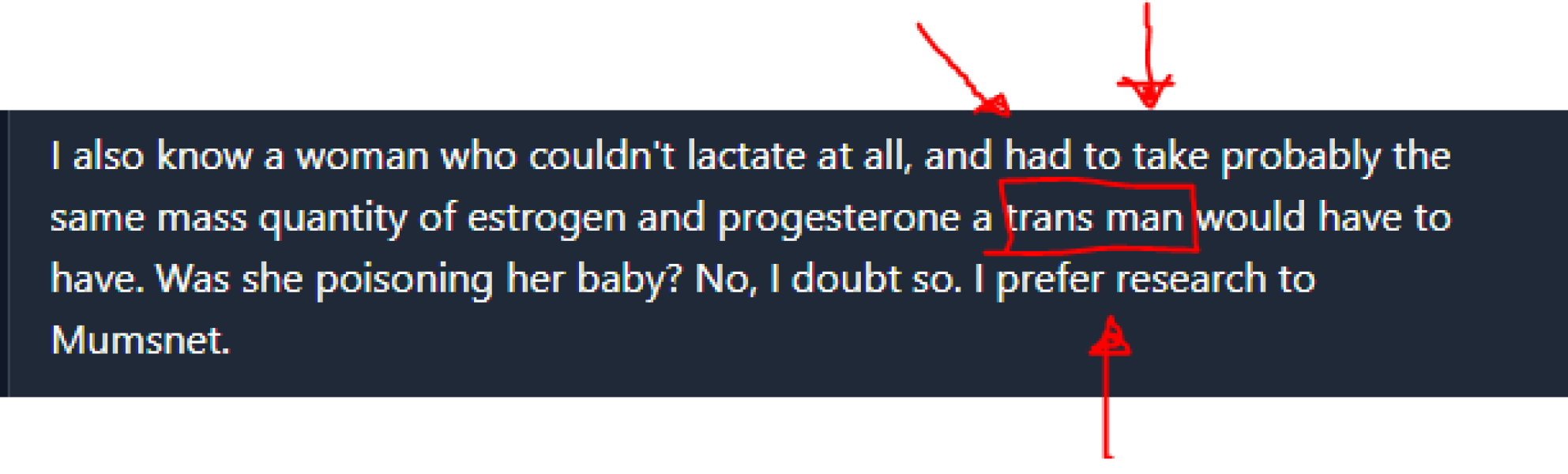 Trans women feeding chemical ridden milk to babies - approved by NHS