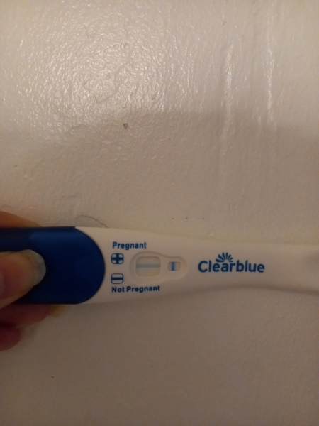 Faint positive or evaporation line