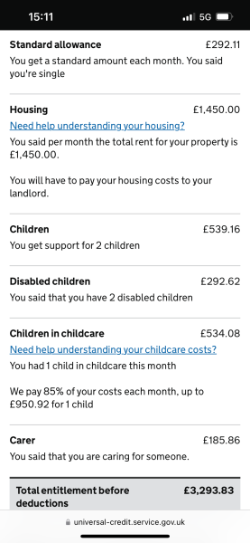 Private renting whilst receiving UC