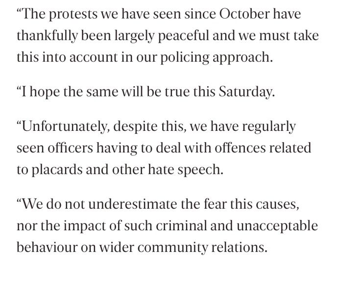 "The only purpose of these endless marches is to intimidate British Jews" (part two) ***MNHQ has tweaked the title in order to make the quote more clear***