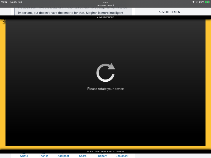 Massive ads taking over screen again