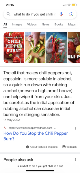 Help ... chilli in a cut
