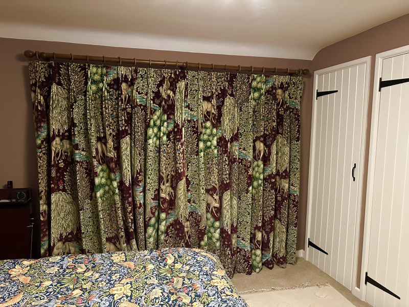 What colour are your bedroom walls and curtains?