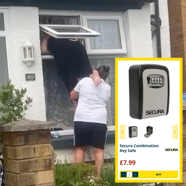 Woman falling through window - anyone else not find it funny?!