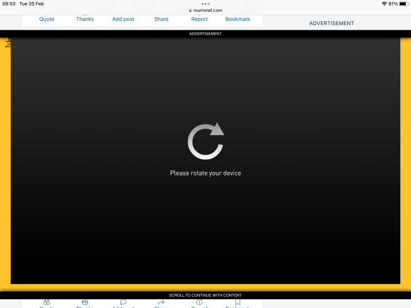 Massive ads taking over screen again