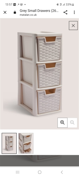 Small set of drawers for under kitchen sink