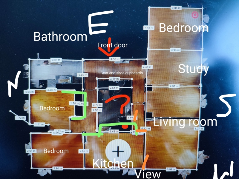 Floor plan help - dead space, with no windows