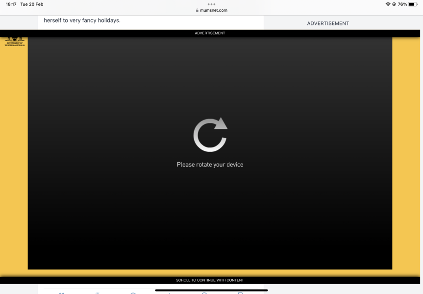 Massive ads taking over screen again