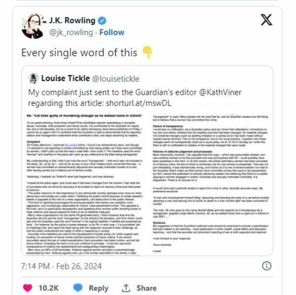 JK Rowling has sadly opened her mouth again