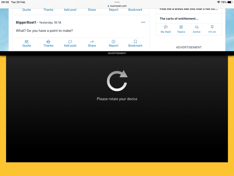 Massive ads taking over screen again