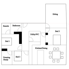 Floor plan help - dead space, with no windows