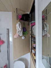 Help me with deep bathroom storage cupboard
