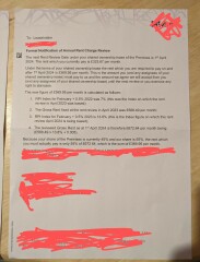 To query Housing Association rent increase