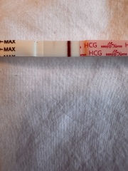 Faint pos/incomplete line - only 5dpo.