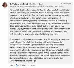 UKs only trans judge has resigned-Victoria McCloud said she had become a target