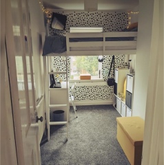 Narrow bedroom
