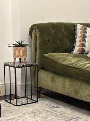 Olive sofa - paint colour?