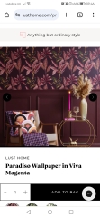 Help me find a maximalist, deep pink wallpaper?