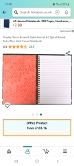 Notebook with coloured lines