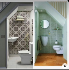 Putting a toilet under the stairs
