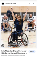 Royals in wheelchairs trying to do sports
