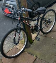 To lock my DD's bike to a telegraph pole outside our house?