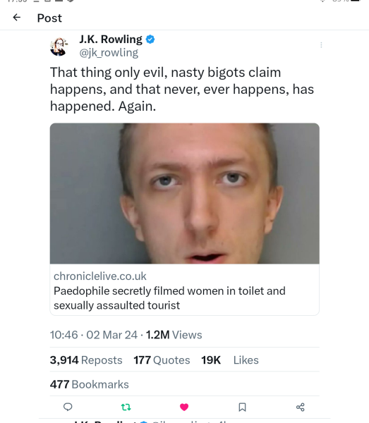 JK Rowling has sadly opened her mouth again