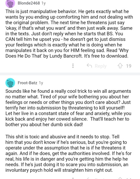 DP 'flips' when I'm upset, throws lose threats at me