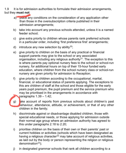 Do secondary schools look at pupil's primary school attendance?