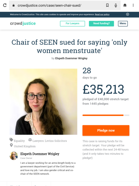 The chair of SEEN is being sued.