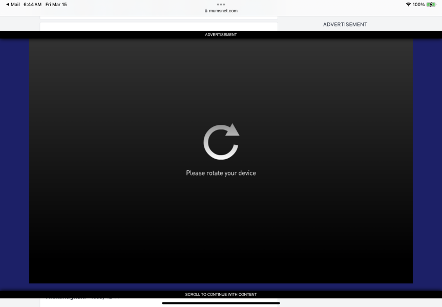 Massive ads taking over screen again