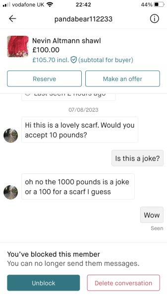To find Vinted depressing?