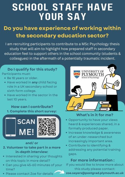 Student and staff wellbeing