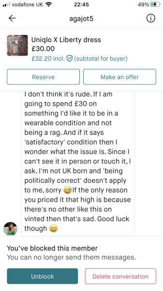 To find Vinted depressing?
