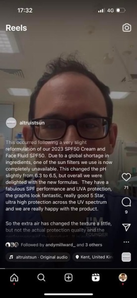 Altruist Face Fluid SPF50 - consistency?