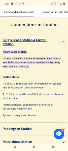 Marylebone to King's Cross